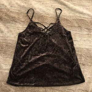 American Eagle green velvet tank top